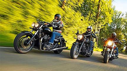 Cruiser von Triumph, Yamaha und Suzuki