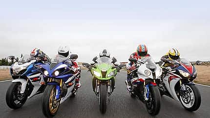 Supersportler von BMW, Honda, Kawasaki, Suzuki und Yamaha 