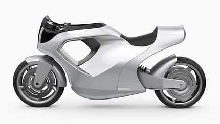 Designer zeichnet Elektromotorrad
