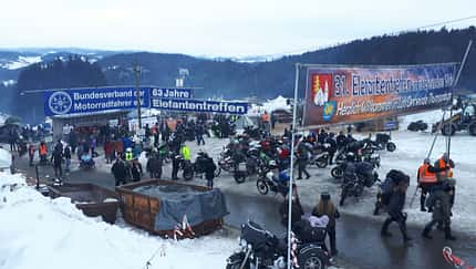 Motorradtreffen bei Minusgraden