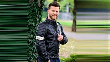 Motorrad-Lederjacke im Vintage-Stil
