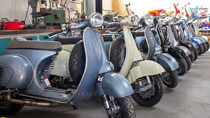 Vintage Custom Vespa Modelle von Scooter und Service