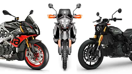 Aprilia Tuono V4 1100 Factory, KTM 790 Adventure R und Indian FTR 1200.