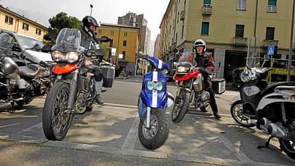 Motorrad parken