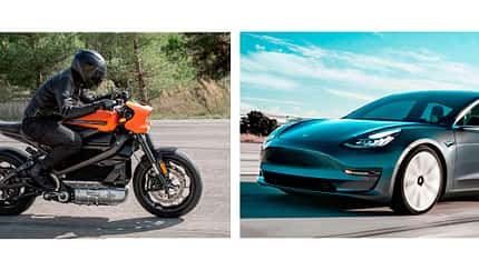 Tesla gegen Harley