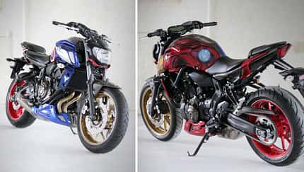 Yamaha MT-07 "Iron Man" und "Captain America" von AD Koncept.