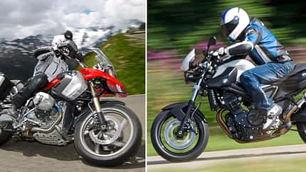 BMW R 1200 GS und BMW F 800 R.