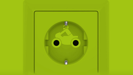 Elektromotorrad Symbol Elektromobilität