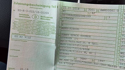 Zulassungsbescheinigung Teil 1