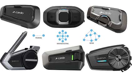 Motorrad Kommunikationssysteme Cardo und Sena