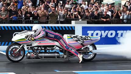 Eric Teboul Rocketman Raketenmotorrad Dragster Weltrekord Viertelmeile