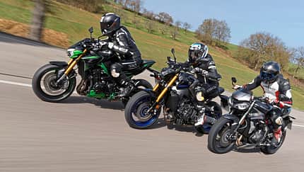 Triumph Street Triple RS, Yamaha MT-09 SP, Kawasaki Z 900 SE Vergleichstest