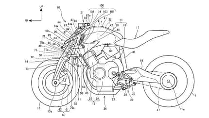 Honda Patent Hossack Naked Bike Aerodynamik