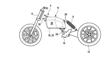 BMW Motorrad Elektro Elektromotorrad Patent (12/2023)