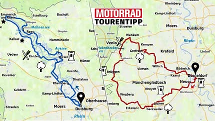 MOTORRAD-Tourentipp am Niederrhein mit GPX-Daten