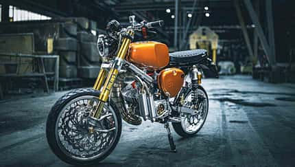 Simson S 51 Umbau Orange Monster von Tony Möckel