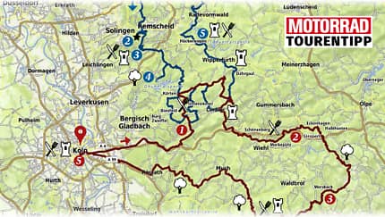 MOTORRAD Tourentipp Bergisches Land mit GPX-Daten