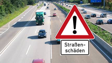 Autobahn, Straßenschäden, Hitze-Blow-ups, Verkehr