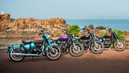 Royal Enfield Goan Classic 350 2025 Royal Enfield präsentierte in Goa das neue Modell: Goan Classic 350, als einsitziger Bobber mit Ape-Hanger-Lenker.