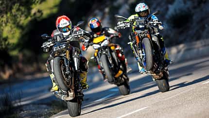 Honda CB 1000 Hornet SP, Triumph Street Triple 765 RS, Yamaha MT-09 SP 