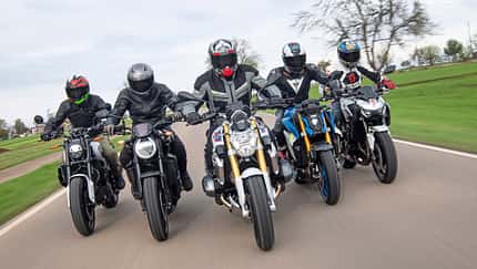 Indian FTR S, Honda CB 1000 R, BMW R 1250 R, Suzuki GSX-S 1000, Kawasaki Z 900 Vergleichstest