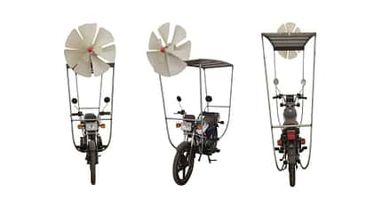 YongLE Risheng CG E-Motorrad mit Solar- und Windenergie