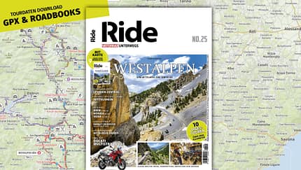 Ride 25 Heft Cover inkl. Tourenkarte