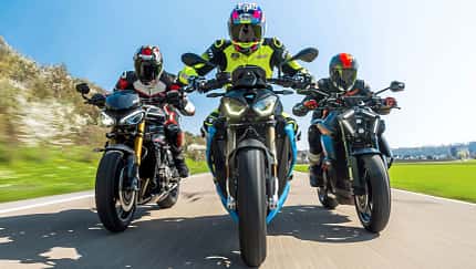 Triumph Speed Triple 1200 RS, BMW S 1000 R, KTM 1390 Super Duke R Vergleichstest
