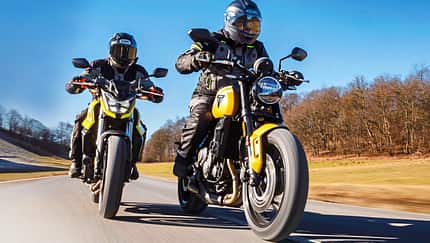 Motorrad Vergleichstest Honda CB 750 Hornet und Triumph Trident 660