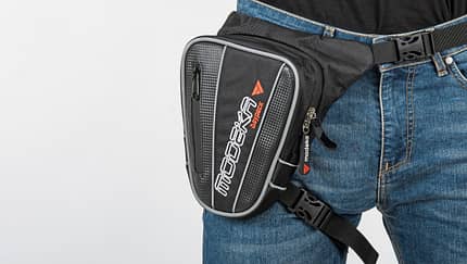 Beintasche für Motorradfahrer, Leg Bag, Oberschenkeltasche, Vergleichstest, Test, Modeka Daypack Leg Bag Modeka Daypack