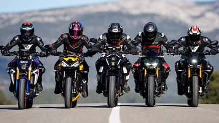 Vergleichstest BMW F 900 R, Kawasaki Z 900 SE, KTM 990 Duke R, Triumph Street Triple 765 RS, Yamaha MT-09 SP 