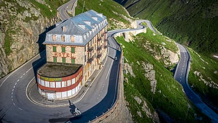 Hotel Belvedere Furkapass, Schweiz, MOTORRAD Alpenpässe-Challenge 2026,  RideLink App