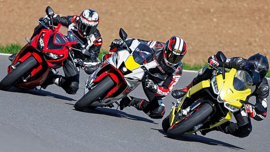 Aprilia RS 660, Honda CBR 650 R, Yamaha R7 Vergleichstest