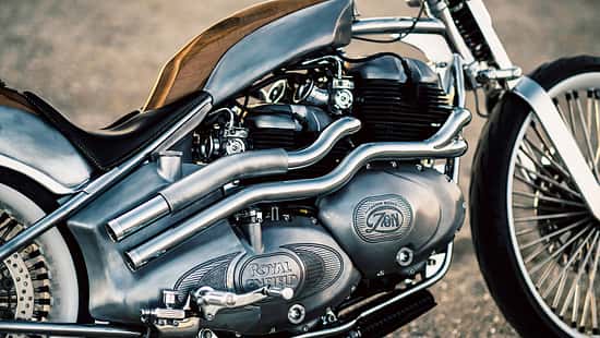 Royal Enfield Vita Custom Works Zon Custombike Chopper mit 2 Motoren