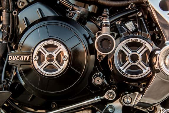 Ducati präsentierte bei der 76. Motorcycle Rally in Sturgis, SD/USA im August 2016 diese von Roland Sands umgebaute Ducati XDiavel.