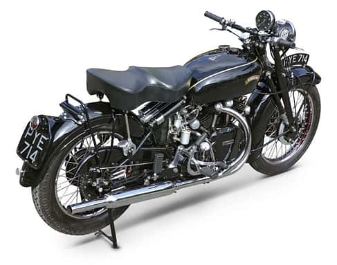 Ultrastarkes High-Tech-Krad: Vincent Black Shadow, erstes Bike mit Sitzbank.