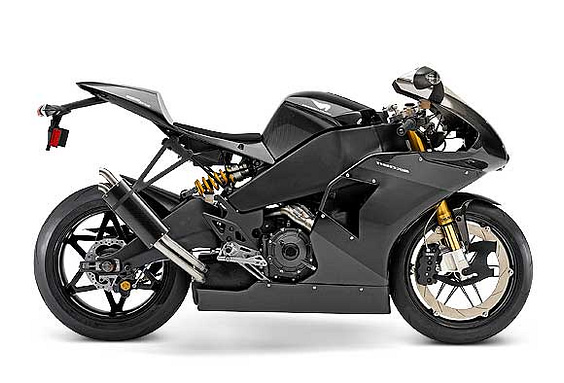 Die Erik Buell Racing 1190 RS basiert auf der 1125 R mit Rotax-V2-Motor, die Buell 2007 präsentierte, bevor Harley-Davidson den Betrieb schloss. Der Motor 
der 1190 RS leistet jedoch 176 PS bei 9750/min statt der 148 PS der 1125er. Zu den Fahrwerkskomponenten der 176 Kilogramm leichten 1190er gehören eine 43er-Öhlins-Upside-down-Gabel und ein Öhlins-TTX-Federbein. Die einzelne, innenumfassende Scheibenbremse bleibt ein Merkmal von Erik Buells Maschinen. Genau wie der Tank im Aluminium-Rahmen, der bei der RS 17 Liter fasst. Preis: 39.999 US-Dollar (ca. 28.000 Euro), die Kohlefaser-Version kostet 4000 US-Dollar mehr.