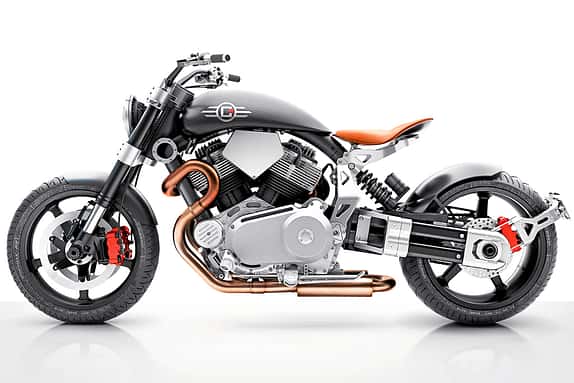 Die vielen aus dem Vollen ge­frästen Alu-Komponenten machen die Confederate Hellcat Speedster zum Blickfang. Allerdings auch teuer, denn sie kostet fast 50.000 Euro.