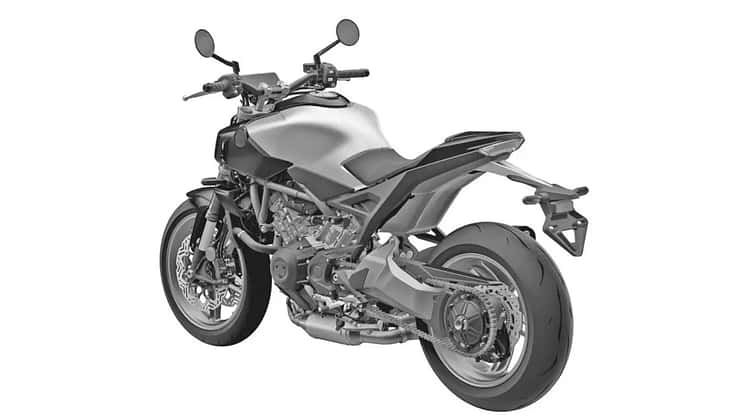 Honda V3R 900 E-Compressor Design Patent (07/2026) Comme on pouvait s'y attendre, des changements importants du prototype au modèle de série de la nouvelle Honda V3R 900 E-Compressor concernent les caractéristiques d'équipement supplémentaires nécessaires à l'homologation et finalement à l'homologation routière : rétroviseurs, clignotants, réflecteurs et supports de plaque d'immatriculation