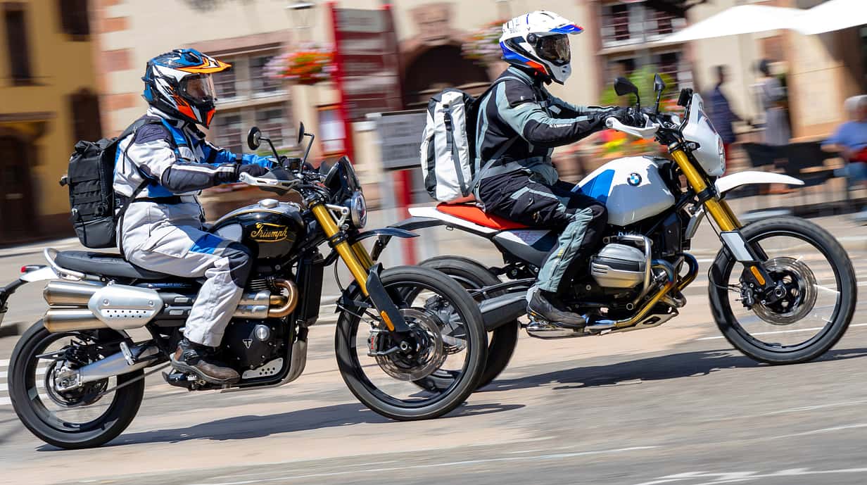 BMW R 12 G/S und Triumph Scrambler 1200 XE Icon Edition