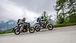 Alpen-Test, Husqvarna Svartpilen 401 und Triumph Scrambler 400 X  Alpen-Test, Husqvarna Svartpilen 401 und Triumph Scrambler 400 X
