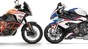 BMW S 1000 RR und KTM 1290 Super Adventure R.