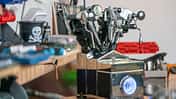Kaffeemaschine Da Vincie "Motormaschine" im Harley-Davidson-Style