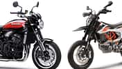 Kawasaki Z 900 RS und KTM 690 SMC.