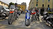 Motorrad parken
