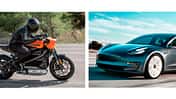 Tesla gegen Harley