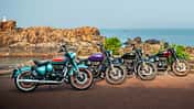 Royal Enfield präsentierte in Goa das neue Modell: Goan Classic 350, als einsitziger Bobber mit Ape-Hanger-Lenker. 