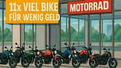 MOTORRAD zeigt 112 aktuelle Bikes mit einer 1,0 bis 1,4 in der Preis-Leistung.