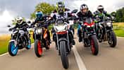 Vergleichstest Yamaha MT-03, Aprilia Tuono 457, Honda CB 500 Hornet, Kawasaki Z 500 SE und KTM 390 Duke