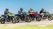 Motorrad Vergleichstest Yamaha Tracer 7, Triumph Tiger Sport 660, Kawasaki Versys 650 und Honda NC 750X DCT